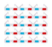 200pcs Red Cyan 3d Paper Glasses for Movies and Computer Screens | Cardboard Anaglyph Design, Folded Protective Sleeve, Budget Classroom Use for Adults, Gamers, Printed Art