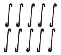 200pcs Reusable Plant Support Tie for Vine Training, Black Plastic | Quick Install, Sturdy Smooth Surface, for Grape Stems, Trellises, Courtyards, Potted Support