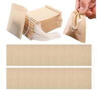 200Pcs Reusable Tea Bags Empty with Drawstring, for Loose Leaf Tea and Spice Bags for Cooking, 2.75x3.54 Inch Filter Bags - Ideal for Tea Enthusiasts, Home Chefs, and DIY Bath & Herbal Use