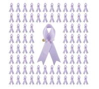 200Pcs Ribbon Badge Pins Fundraising Lapel Pins Silk Fabric Brooch Social Event Public Welfare Party Supply Breast Cancers Awareness