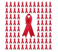 200Pcs Ribbon Badge Pins Fundraising Lapel Pins Silk Fabric Brooch Social Event Public Welfare Party Supply Advocacy Merchandise