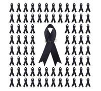 200Pcs Ribbon Badge Pins Fundraising Lapel Pins Silk Fabric Brooch Social Event Public Welfare Party Supply Awareness Brooches