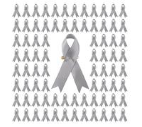 200Pcs Ribbon Badge Pins Fundraising Lapel Silk Fabric Brooch Social Event Public Welfare Party Supply Breast Cancers Awareness