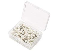 200Pcs Round Plastic Head Push Pins Head Push Pins Map Tacks Drawing Pins Map Pins for Pin Board Thumb Tacks (Pearl White)