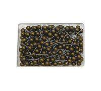 200Pcs Round Plastic Head Push Pins Head Tacks Map Push Pins Office School Supplies for Map Cork Notice Board Marking (Bronze Cyan)