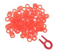 200pcs Rubber O-Ring Keyboard Switch Dampeners Make Your Mechanical Keyboard Quieter with Keycap Remover Suitable for Cherry MX Key Kit Dampers 40A-L-0.2mm Reduction (Red)