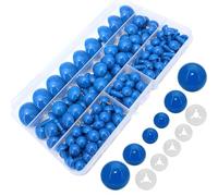 200Pcs Safety Eyes and Secure Washers for Amigurumi Crochet - Thalinfayi 10/15/24mm Plastic Safety Eyes Crochet Craft Eyes for Amigurumi, Crafts, Crochet Doll DIY Making Supplies (Blue)