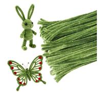 200PCS Sage Green Pipe Cleaners for Craft, 30cm Long Crafting Pipe Cleaner, 6mm Chenille Stem for DIY Projects, Pipe Cleaners Green for Craft Flowers and Decor