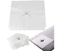 200pcs Sanitary Disposable Face Hole Covers Face Cradle Cover for Massage Table, Soft Massage Face Rest Cover Head Cradle Cover Massage Face Cushion Pillow Cover for Massage Chair Beauty Tattoo Salon