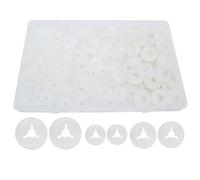 200Pcs Secure Washers for Safety Eyes - Thalinfayi Large, Medium and Small 3size Unique Innovative Designed Secure Washer Plastic Washers Hard Backs for Craft Safety Eeys and Nose