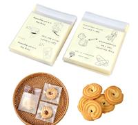 200Pcs Self Seal Cellophane Bags 10×10cm, Small Food Grade Plastic Sweet Bags with Adhesive Strip for Bakery, Clear Cookie Bag for Sweets, Biscuits, Candies and Gifts, Parties and DIY Packaging