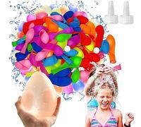 200Pcs Self Sealing Water Bombs Water Balloons with Hose Nozzle for Kids,Adults,Latex Balloons Biodegradable Balloons Water Bomb Balloon for Kids Summer Beach Pool Toy Splash Party Water Fight Games