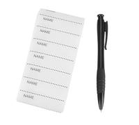 200Pcs Sew on Name Labels Tags Washable Names Tapes Clothing Writable Name Labels with Pen for School Camp Care(White)