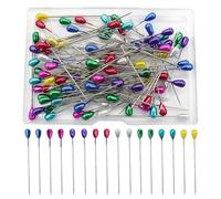 200Pcs Sewing Pins Dressmaking, 2.2" Coloured Long Head Straight Quilting Pins for Sewing Dressmaker, Jewelry DIY Decoration, Art Craft
