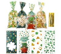 200PCS Shamrocks Cellophane Bags