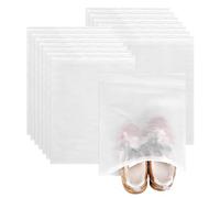 200Pcs Shoe Bags for Storage & Travel, Non-woven Fabrics Shoe Dust Bags with Drawstring, Dust-proof & Breathable Shoes Covers for Purse Handbag Sneaker Loafer Sandal Storage Organizer, 11.81" x 14.96"