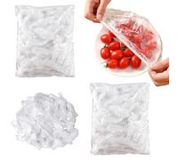 200PCS Shrinkable Food Covers Fresh Keeping Bags Elasticated Covers Plastic Cling Film Bags Plastic Stretch for Keeping Meals Fruits and Vegetables Fresh in the Refrigerator