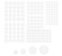 200pcs Silicone Earring Backs, Transparent Ear Lobe Support Patches in 4 Sizes Clear No Pull Piercing Pump Disc Pads Silicone Earring Spacers Piercing Bump for Earlobe