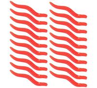 200pcs Silicone Fishing Worm Lures Lifelike Red Soft Baits