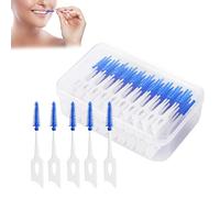 200Pcs Silicone Interdental Brushes Portable Dual-Use Silicone Dental Picks Dental Brushes Floss Picks Tooth Pick Brushes Teeth Brush Picks for Braces Oral Cleaning Maintain Oral Health
