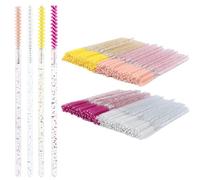 200pcs Skinny Mascara Wands Mini Spoolie Brushes Disposable Crystal Eyelash Brushes Thin Mascara Wands Micro Brush Lash Extension Supplies Lashes Extension Tools(Skinny-(Warm)-200)
