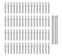 200Pcs Skirting Board Nails Double Headed Skirting Nails Double Headed Nails Double Sided Nails Double Ended Nails Double Sided Traceless Nails with 2 Sleeve Tool for Furniture Install