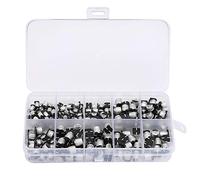 200PCS SMD Electrolytic Capacitor Kit, 10 Values 1uF to 470uF 10V to 50V, Assorted Compact Capacitors with Storage Box for Electronics Repair and DIY Projects