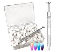 200PCS Soft Nail Sponges with 1 Grab Pen - Gradient & Nail Art Tool Set with Storage Case,Manicure Accessories for Salon & Home DIY Nail Design