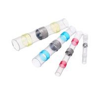200Pcs Solder Seal Wire Connector Ring Heat Shrinkable Tube Waterproof Wire Terminal Splice Terminal Kit 22-18AWG