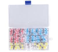 200Pcs Solder Seal Wire Connectors, Heat Shrink Butt Splice, Insulated Electrical Connectors with 2:1 Shrink Ratio, for Marine, Automotive and Home Wiring