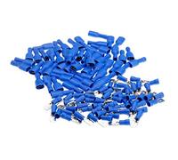 200Pcs Spade Insulated Electrical Wiring Crimp Terminal Connectors 6.3mm (100X Male and 100X Female)
