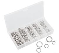 200pcs Stainless Steel Fishing Split Rings Double Loop Connectors Tackle with Multiple Sizes for Strong Fishing Connections