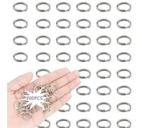 200PCS Stainless Steel Keyrings, Durable & Easy to Use Jump Rings for Keys, ID Tags, Jewelry Making - Ultra Lightweight Portable Split Rings for DIY Crafts, Lanyards, and More