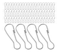 200pcs Stainless Steel Snap Hook Clasp 2.8cm Silver Spring Clip