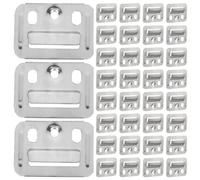 200Pcs Stainless Steel Wall Panel Buckle Fastener Clip for Wpc Panels | 4.8x3.4x0.4cm Silver Finish, Secure Mounting for Decorative Wall Panel Renovation Projects