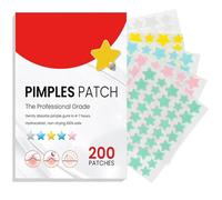 200pcs Star Hydrocolloid Acne Patches for Face - Fast-Absorbing Pimple Stickers with Tea Tree Oil, Ultra-Thin Invisible Blemish Cover Dots for Daily Skincare