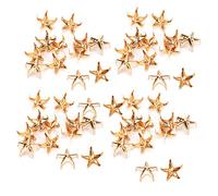 200Pcs Star Rivets, 10mm Star Claw Nails Leathercraft Metal Punk Studs Rivet for DIY Bags Hats Clothing Decoration(Gold)