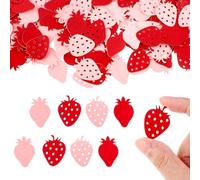 200Pcs Strawberry Confetti Birthday Confettis, Strawberry Party Decorations for Baby Shower Decorations, Happy Birthday Confetti for Table Cake Decoration Anniversary Wedding DIY Craft Supplies