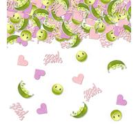 200PCS Sweet Pea Baby Shower Table Confetti, Pink Happy Little Sweet Peas Decorations Scatter for Two Peas in a Pod Party, One Sweet Pea Gift Circle Dots Decor, Girls Birthday Party
