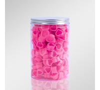200pcs Tattoo Ink Cap Cups,Heart-shaped Silica Gel Tattoo Ink Cup,Disposable Pigment Container for Tattooing Use (Pink)