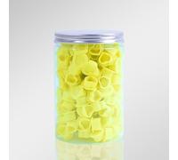 200pcs Tattoo Ink Cap Cups,Heart-shaped Silica Gel Tattoo Ink Cup,Disposable Pigment Container for Tattooing Use (Yellow)