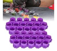 200Pcs Tattoo Ink Cups, Honeycomb Shape Splicable Pigment Holder Cups Tattoo Supplies for Artists and Beginners(Purple)