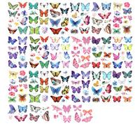 200pcs Temporary Butterfly Tattoos, Waterproof Colorful Cute Small Butterfly Flowers Tattoo Stickers for Adults Face Body Birthday Party Carnival