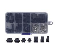 200Pcs Terminal Cable Plug Terminal Cable Plug, SM Male Female Housing Pin Header Crimp Terminals Connector Assortment Kit