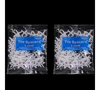 200pcs Tile Spacer Cross Clips for Floor Wall Tiling - 1 Over 1.5/2/2.5/3mm Customizable Leveling System White PES Plastic Construction Tool for Professional Tile Alignment(2.0MM)