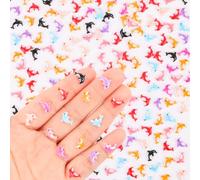 200PCS Tiny Dolphin Decor for Dollhouse Mini Things for Micro Fairy Garden