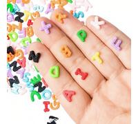 200Pcs Tiny Letter Decor for Dollhouse Micro Resin Decor for DIY Crafts Mini Things for Fairy Garden Micro Landscaping Decorations Nail Art