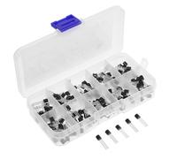 200pcs To-92 Diode Transistor Assortment Kit 10 Types Black Plastic