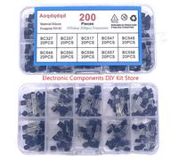 200PCS TO-92 Series Transistor Set 20pcs of each of 10 sizes BC327 BC337 BC517 BC547 BC548 BC549 BC550 BC556 BC557 BC558