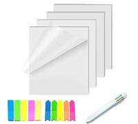 200Pcs Transparent Sticky Notes, Clear Sticky Note Pads 70 * 95mm Waterproof Translucent Sticky Note Tab, Sticky Note Pad Perfect for Studying, Reading, Learning, Apply to Office, School and Home